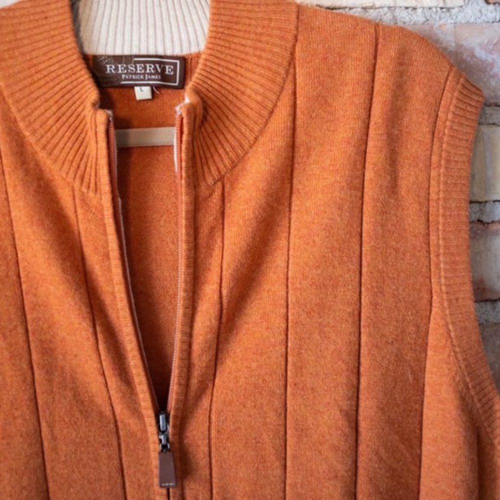 Cashmere Burnt Orange Sweater Vest
